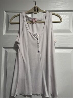 PS Love Pale Pink Ribbed Henley Tank